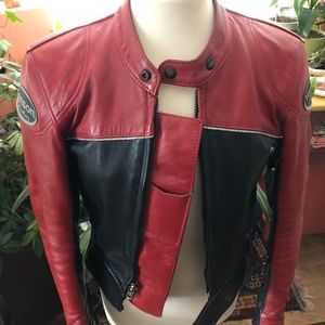 Vanson Leather Motorcycle Racing Jacket- Size 36